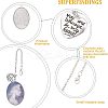 DIY Oval Photo Pendant Necklace Making Kit DIY-FH0004-62-5