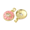 Brass Micro Pave Cubic Zirconia Pendants KK-F911-17G-02-2