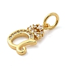 Brass Micro Pave Cubic Zirconia Pendants KK-M273-01G-A-2