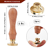 3 Styles Graduation Theme Golden Tone Brass Wax Seal Stamp Head AJEW-CP0007-50A-04-2