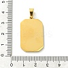 Ion Plating(IP) 304 Stainless Steel Pendants STAS-C101-08G-12-3