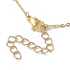 Glass Daisy Flower Beaded Necklace NJEW-JN04741-5