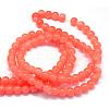 Baking Paint Imitation Jade Glass Round Bead Strands DGLA-Q021-6mm-31-3