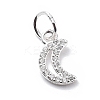 925 Sterling Silver Cubic Zirconia Pendants STER-Q001-02S-01-1