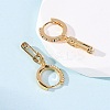Safety Pin Brass Micro Pave Cubic Zirconia Hoop Earrings EJEW-F384-15G-02-3