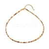 Natural Crackle Agate Beaded Necklaces for Women NJEW-JN03789-04-1