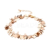 Brass Charm Anklets Sets AJEW-AN00346-2
