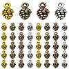 48Pcs 4 Colors Tibetan Style Alloy Pendants TIBEP-YW0001-80-1