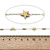 Handmade 304 Stainless Steel Non-magnetic Hematite Beaded Star with MoonLink Chains CHS-L032-17G-03-2