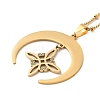 201 Stainless Steel Pendant Necklaces NJEW-K253-04G-1-3