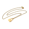 304 Stainless Steel Rolo Chain Pendant Necklaces NJEW-S444-01G-13-2