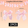 2Pcs Cloth Bowknot Hanging Banner for Christmas Tree Decoration AJEW-SP0002-82D-2