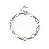 304 Stainless Steel Hollow Cross-Linked Chain Bracelets for Women BJEW-JB12293-01-2
