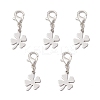 5Pcs Clover 201 Stainless Steel Pendant Decorations SA-CJ81B3-1