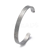 Non-Tarnish Carved Word Amulet 304 Stainless Steel Cuff Bangles BJEW-P307-04P-1