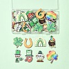 32Pcs 8 Styles St.Patrick's Day Themes Printed Wood Pendants WOOD-FS0001-43-6