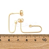 Brass Cube Stud Earrings EJEW-S280-04G-5