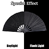 Glitter Plastic & Oxford Cloth Fan with Fan Bags AJEW-WH20022-89A-6