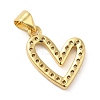 Rack Plating Brass Micro Pave Clear Cubic Zirconia Pendants KK-Q784-24G-2