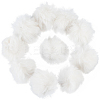 12Pcs Handmade Faux Rabbit Fur Pom Pom Ball Covered Pendants WOVE-GF0001-02A-1