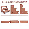 3-Tier Wooden Jewelry Organizer Display Risers ODIS-WH0058-19C-3