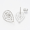 Non-Tarnish 304 Stainless Steel Stud Earring Findings STAS-S079-40B-2
