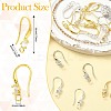 40Pcs 4 Colors Brass Micro Pave Clear Cubic Zirconia Hoop Earring Findings KK-CP0001-10-2