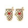Golden Plated Alloy Enamel Pendants ENAM-Z017-07G-1