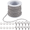 304 Stainless Steel Cable Chains Necklace Making Kits FIND-SC0012-52P-1