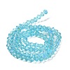 Transparent Electroplate Glass Beads Strands GLAA-F029-2mm-D20-2