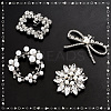 8Pcs 4 Styles Detachable Alloy Rhinestone Shoe Buckle Clips FIND-PH0021-57-4