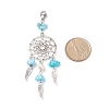 Natural Gemstone Chip Pendant Decoration X1-HJEW-JM00719-3