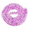 Baking Paint Crackle Glass Bead Strands CCG-S001-8mm-14-3