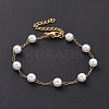 Round Plastic Imitation Pearl Beaded Bracelets BJEW-E054-02G-4
