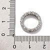 Rack Plating Brass with Cubic Zirconia Bead Frame KK-S406-09C-P-3