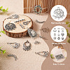 Jewelry 72Pcs 12 Style Tibetan Style Alloy Chandelier Components Links TIBE-PJ0001-01-16