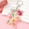 Resin & Acrylic & Faux Suede Tassel Keychain KEYC-YW00125-24-1