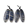 2Pcs Natural Lapis Lazuli Pendants G-A228-02G-1