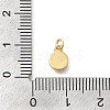 Brass & Natural Shell Flat Round Charms KK-D431-025A-02G-3