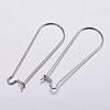 Tarnish Resistant 316 Surgical Stainless Steel Hoop Earrings Settings STAS-K146-040-39x14mm-1