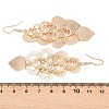 Brass Dangle Earrings EJEW-B157-02A-G-5