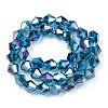 Electroplate Glass Beads Strands X-EGLA-Q118-8mm-B27-3