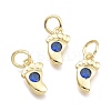 Brass Micro Pave Cubic Zirconia Pendants KK-P187-08H-G-1