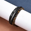 Braided Leather Multi-strand Bracelets for Men BJEW-Z081-16EB-3