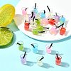 24Pcs 6 Colors Plastic Imitation Drink Pendants CRES-FS0001-27-8