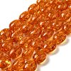 Resin Imitation Amber Beads Strands X-RESI-Z017-03-1