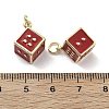 Brass Enamel Pendants KK-U060-33G-01-3