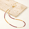 Vintage Short Colorful Glass Seed Beaded Necklace AF0855-1-2