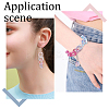 240Pcs 8 Colors Transparent Acrylic Linking Rings MACR-PH0001-46-4