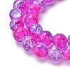 Spray Painted Crackle Glass Beads Strands CCG-Q002-10mm-09-2